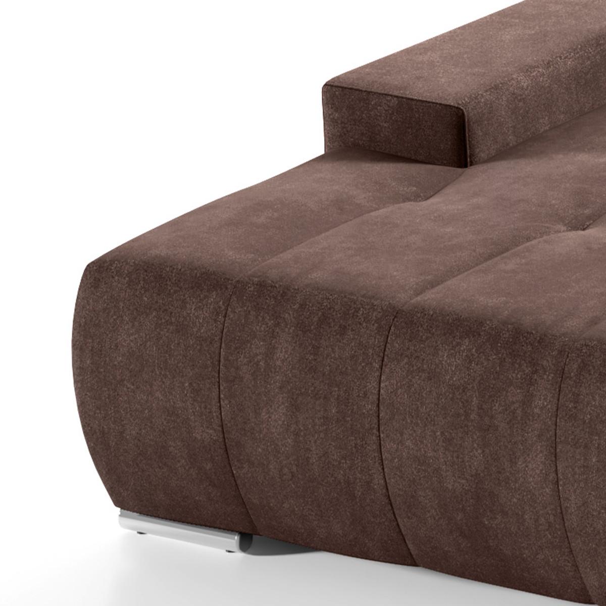 ECKSOFA Jonas 4 Sitzplätze Braun - Braun, Holzwerkstoff (265/185cm) - Petits-meubles