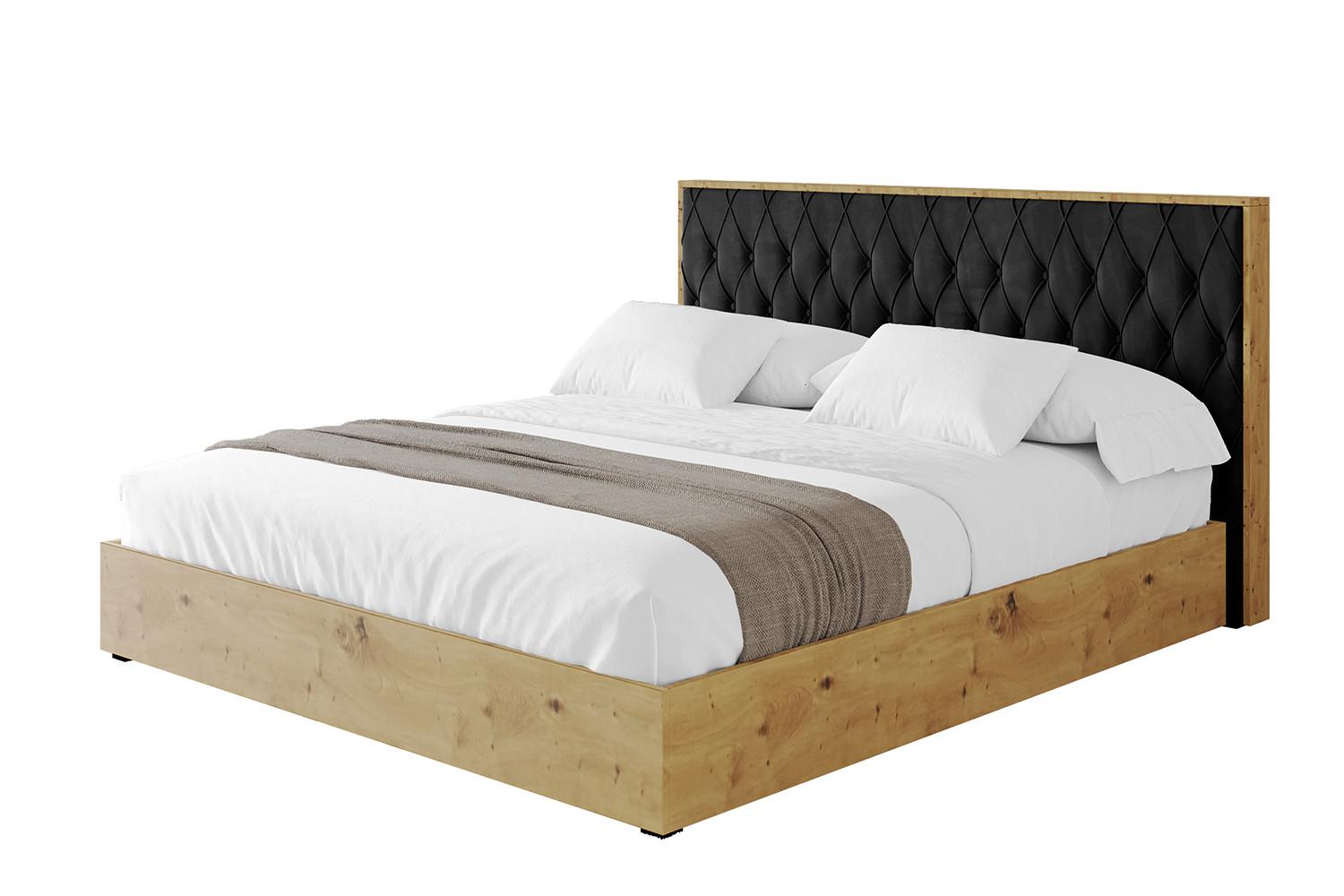 POLSTERBETT mit Bettkasten und Lattenrost, Bett mit Matratze H3/H4 - ENZO5 180x200 Schwarz - Schwarz, Holzwerkstoff/Textil (180/200cm) - ALTDECOR