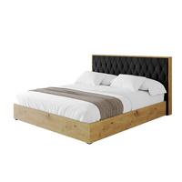 POLSTERBETT mit Bettkasten und Lattenrost, Boxbett ohne Matratze - ENZO5 180x200 Schwarz - Schwarz, Holzwerkstoff/Textil (180/200cm) - ALTDECOR