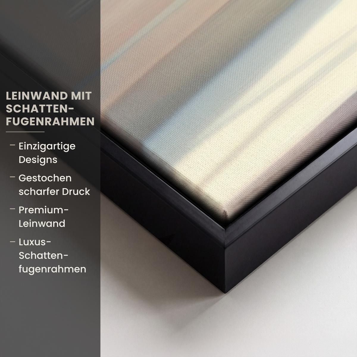 LEINWAND Bilder mit Rahmen - Stillleben - Vase - Osterzweig - 90x60 - Hellblau, Textil (90/60cm) - MuchoWow