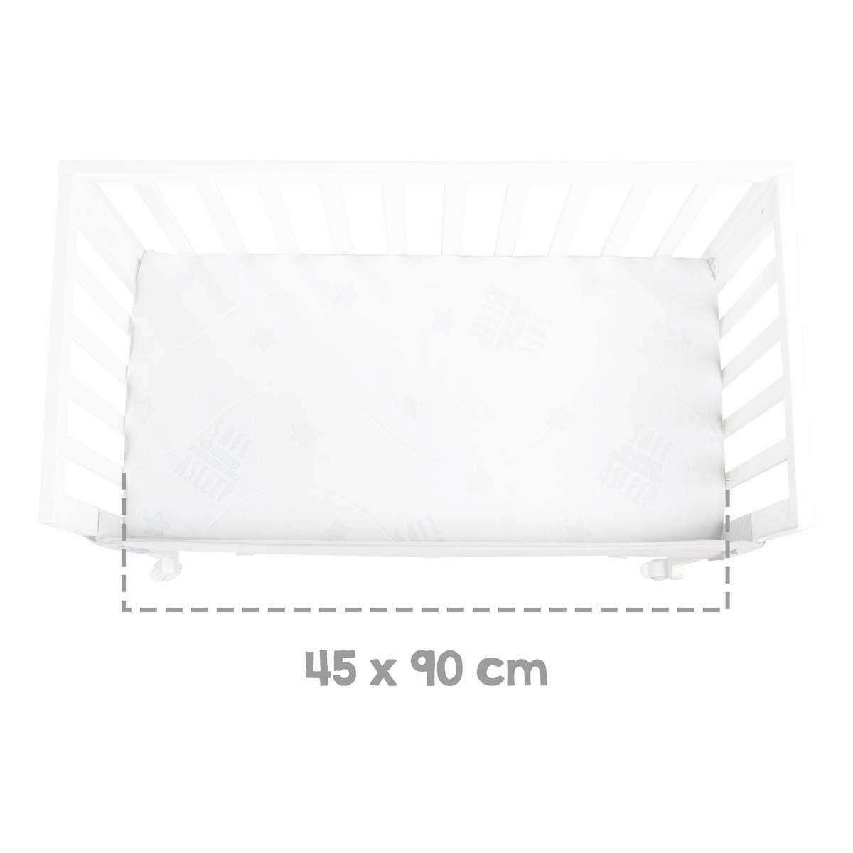 BEISTELLBETT Sternenzauber grau 3in1 Set 90 x 45 cm - Creme/Weiß, Holzwerkstoff (45/90cm) - Roba