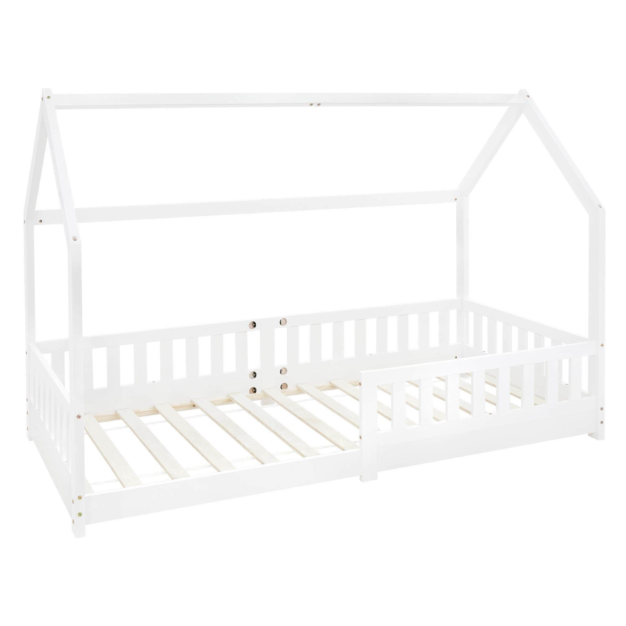 KINDERBETT mit Dach 90x200 cm Weiß - Weiß, Holz (90/200cm) - ML-DESIGN