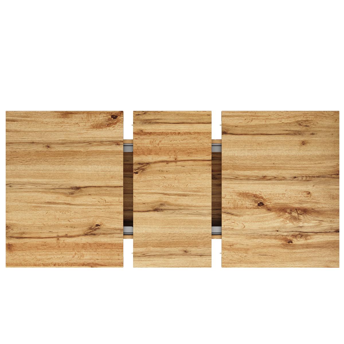 ESSTISCH ausziehbarer holzoptik & V-gestell 120 bis 160 cm für 4-6 personen - Naturfarben, Holzwerkstoff (75/120/75.5cm) - Urban Meuble