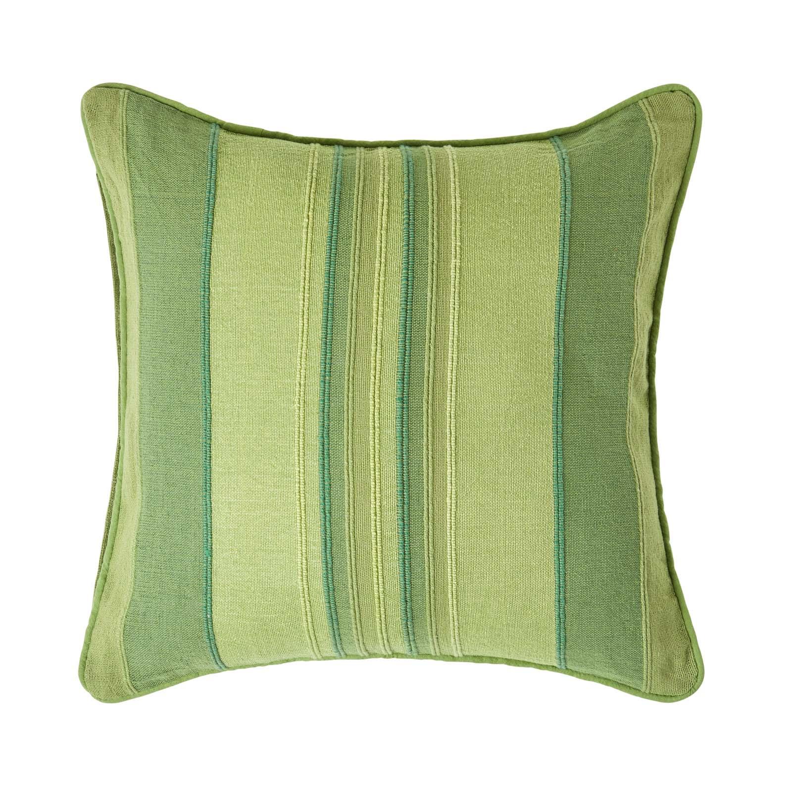KISSENHÜLLE Morocco Stripe 45/45 cm, 100% Baumwolle - Grün, Textil (45/45cm) - Homescapes