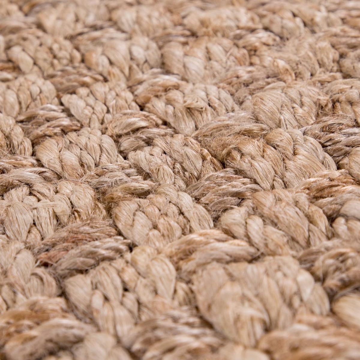 JUTETEPPICH handgewebt wendbar, mit Korbbindung-Motiv, Natur, 120 x 170 cm - Beige, Textil (170/120cm) - KADIMA DESIGN