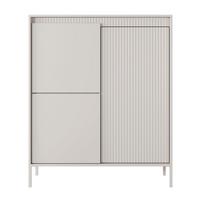 HIGHBOARD Falsetto Beige 104 cm - Beige, Holzwerkstoff/Metall (104/103.5/39.5cm) - Selsey