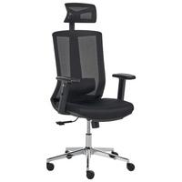BÜROSTUHL Stoff Schwarz Enso - Schwarz, Textil (66/123/66cm) - Beliani