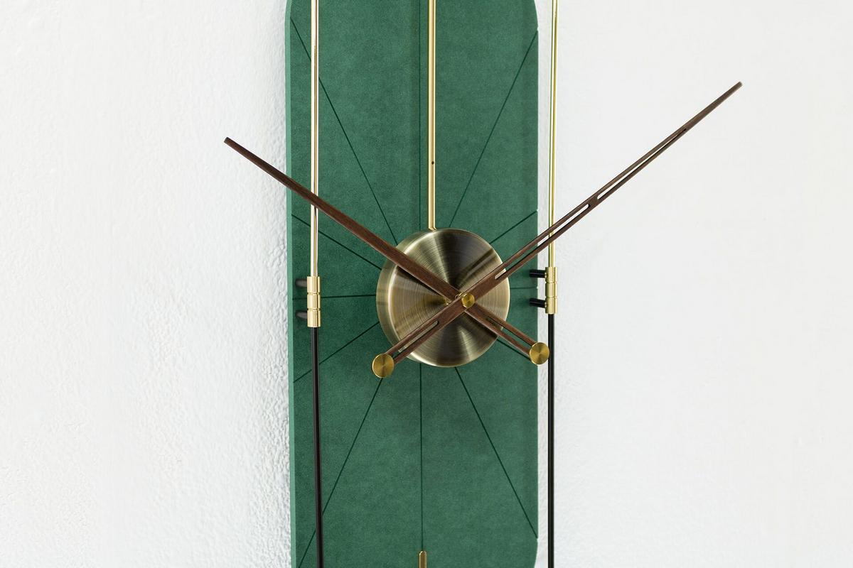 WANDUHR Design Grün 20/90 cm - Grün, Holzwerkstoff/Metall (20/90/2cm) - ONZENO