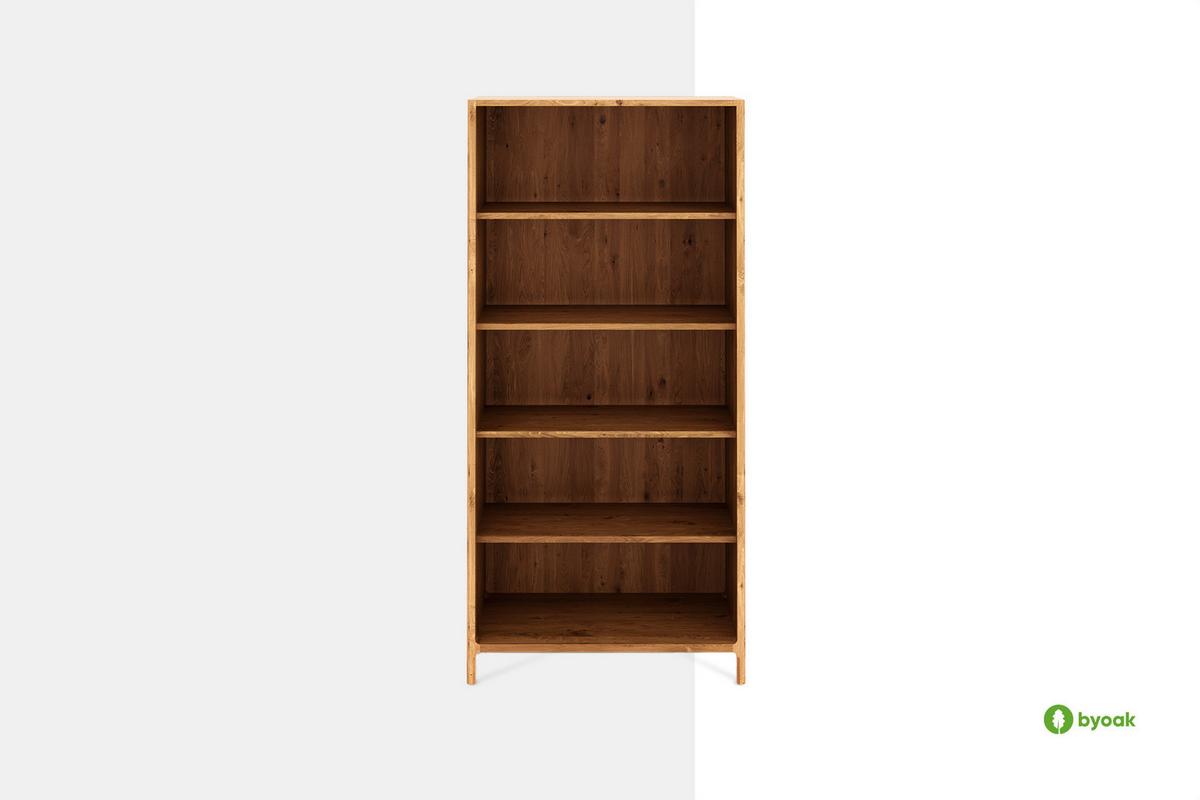 REGAL PAUL - Wildeiche, Holz (90/188/40cm) - byoak