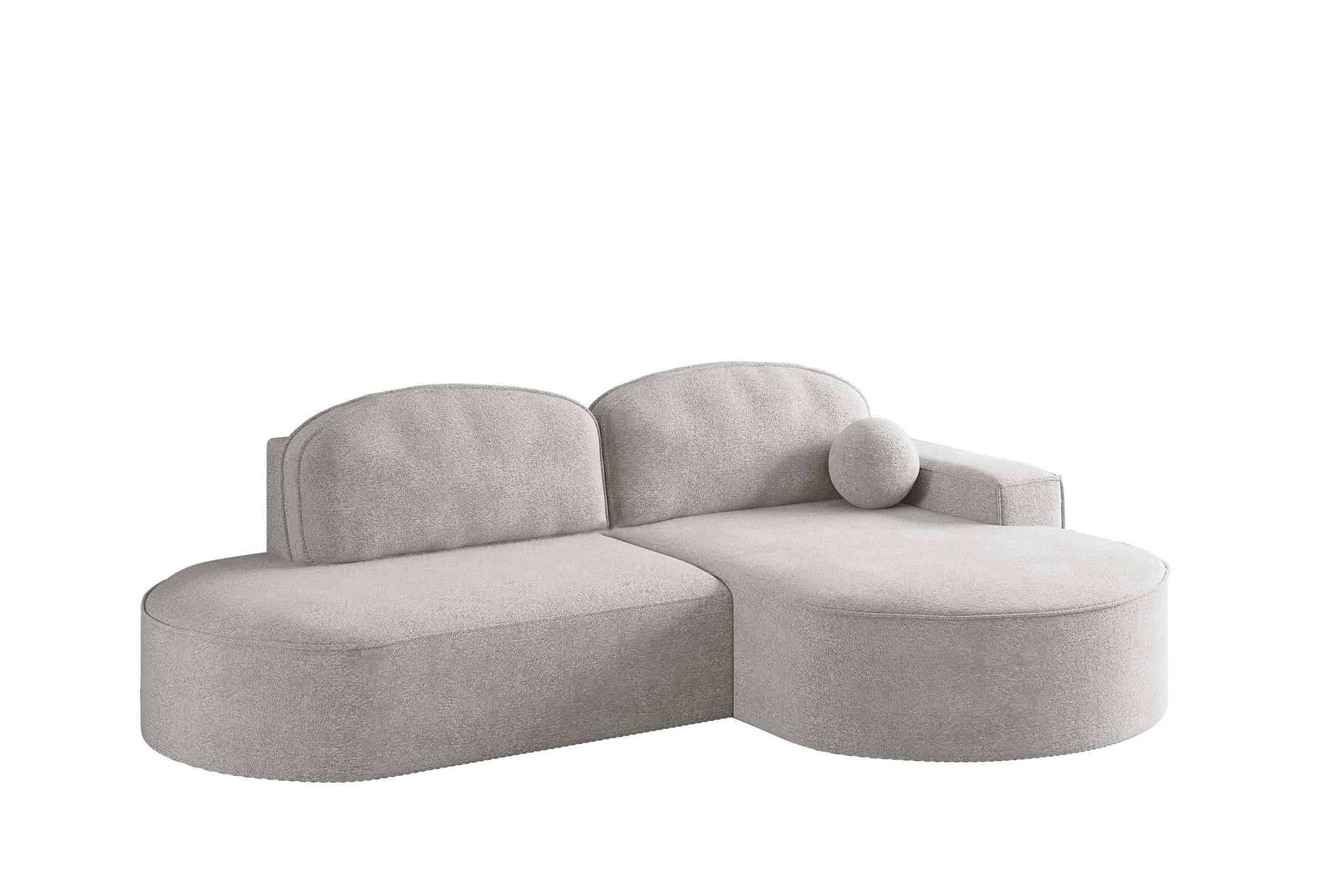 ECKSOFA Girona Mit Schlaffunktion - Hellgrau, Holzwerkstoff/Textil (278/179cm) - Fun Möbel