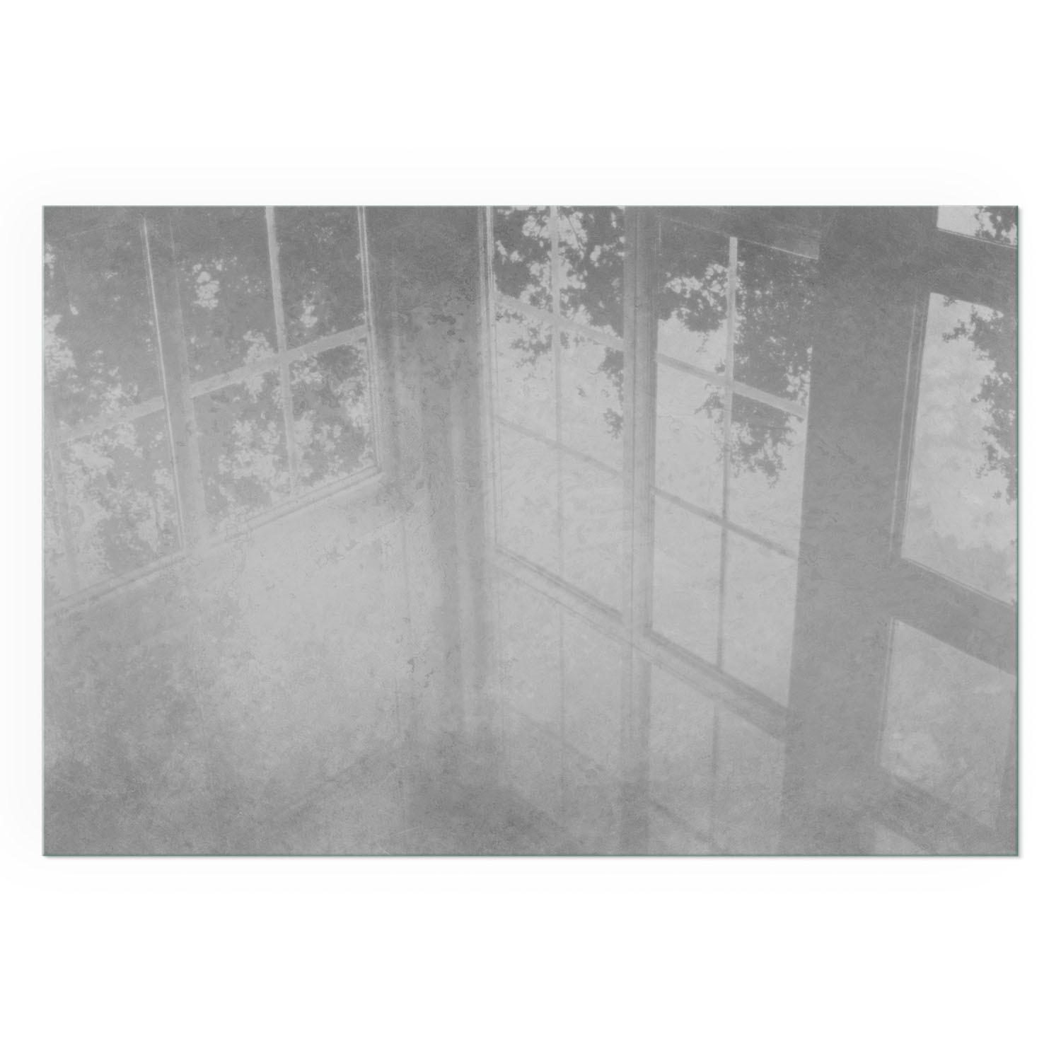 GLASPLATTE für Kamin 120x80 cm - Grau, Glas (120/80/0.4cm) - TULUP