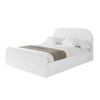 POLSTERBETT mit Bettkasten, Fußteil und Lattenrost, Boxbett ohne Matratze - LERAY-Z 120x200 Weiß - Weiß, Holzwerkstoff/Textil (120/200cm) - ALTDECOR