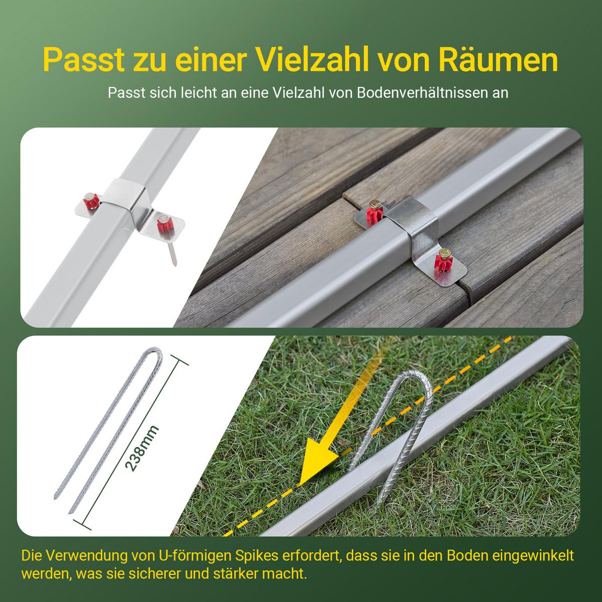 FAHRRADGARAGE Grün, 159x165x219cm - Grün, Metall (159/165/219cm) - SoBuy