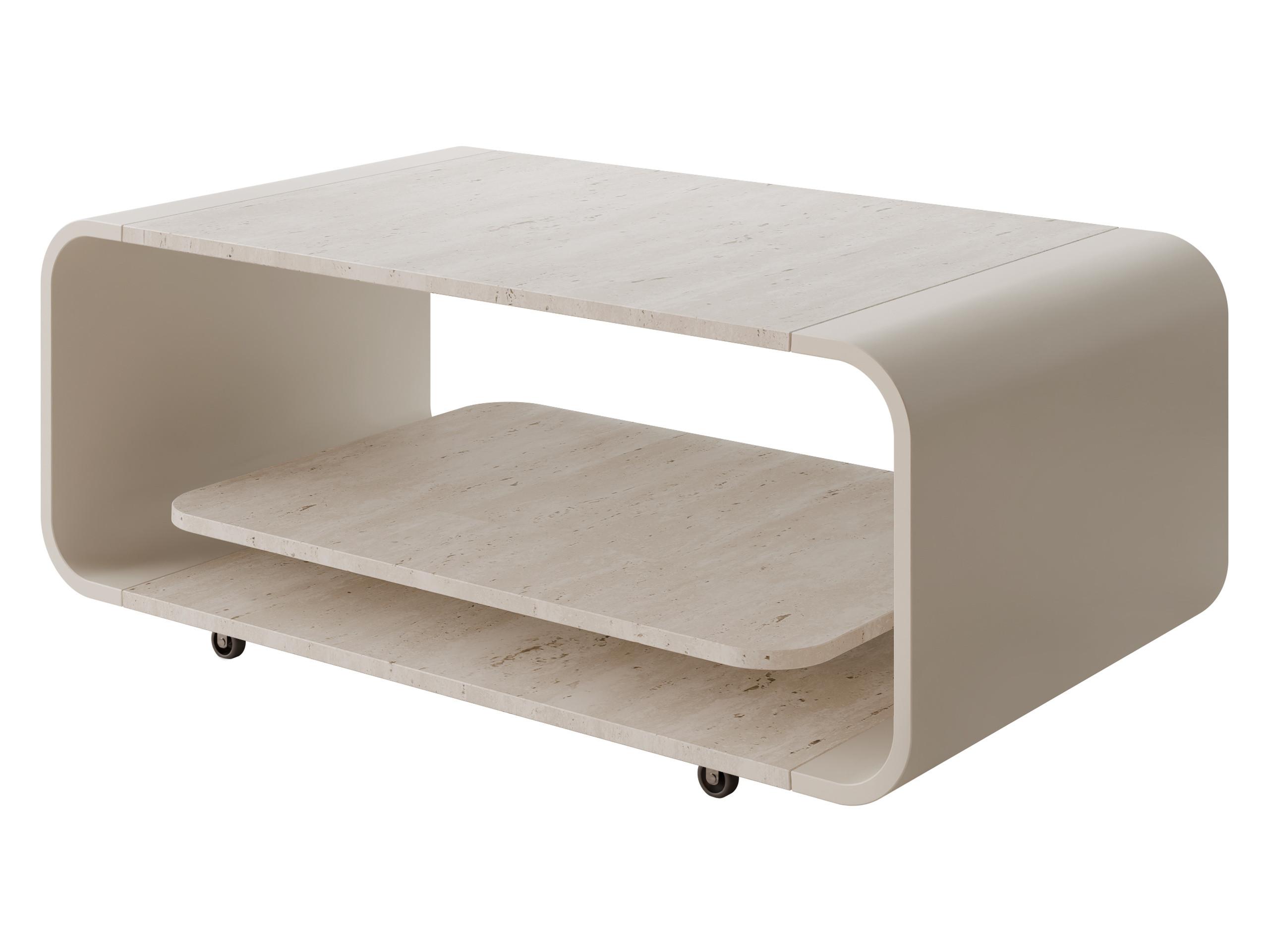 COUCHTISCH Elio - Kaschmir/Naturfarben, Holzwerkstoff (100/50/41cm) - MIRJAN24