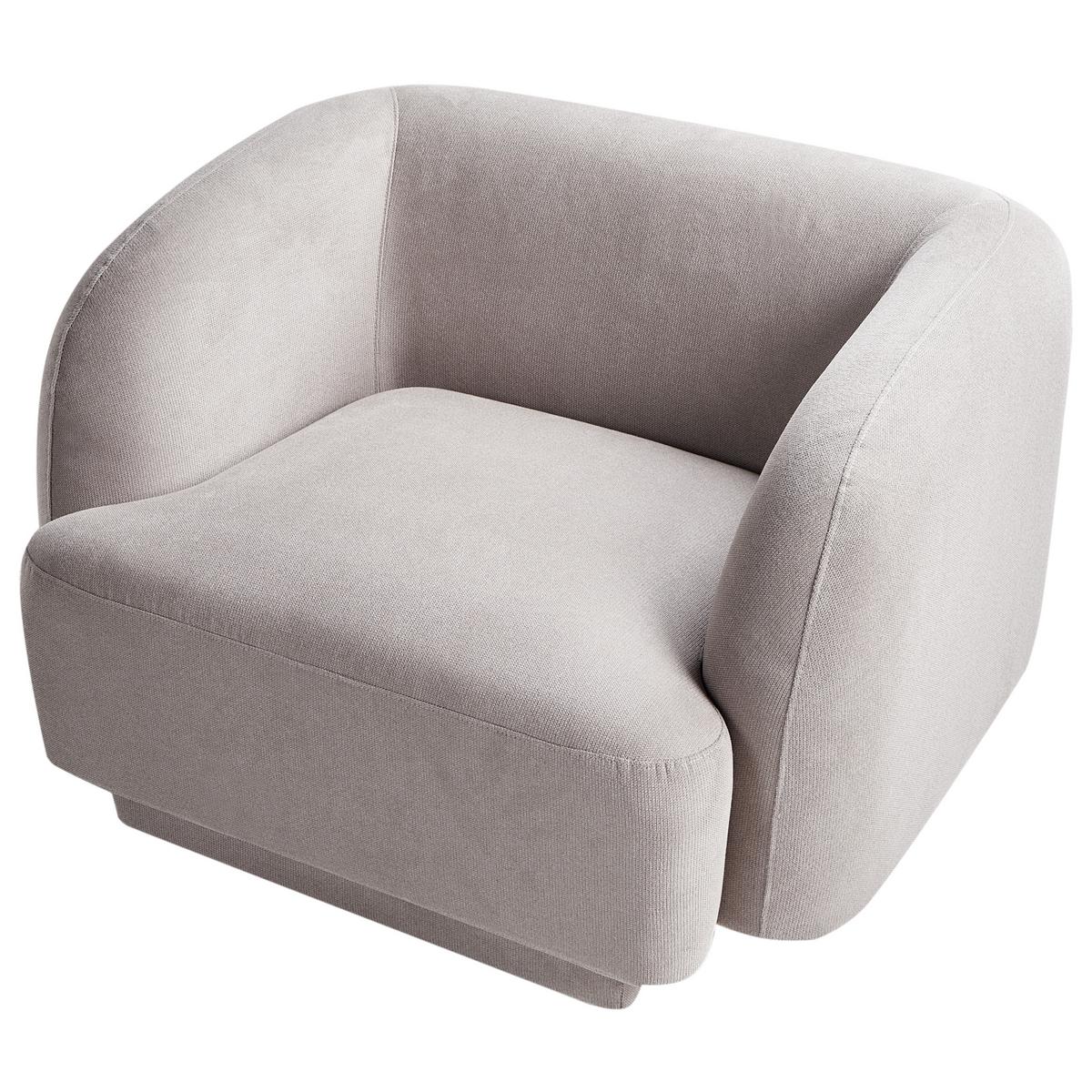SESSEL Hellgrau Skjanes - Hellgrau, Textil (102/69/81cm) - Beliani