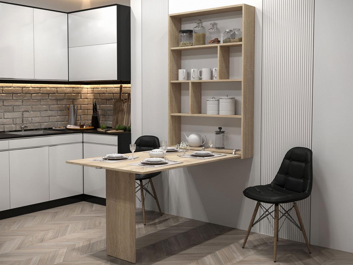 WANDKLAPPTISCH Abi - Sonoma Eiche, Holzwerkstoff (85/203/19cm) - MIRJAN24