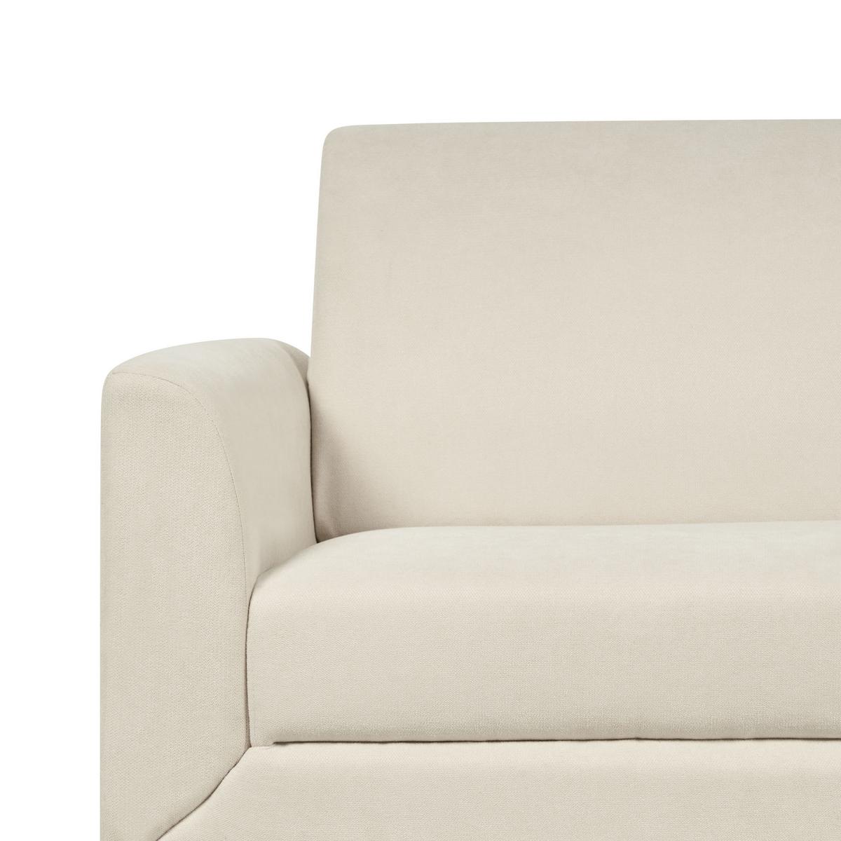 2-SITZER-SOFA beige Fenes - Beige/Schwarz, Textil (142/90/75cm) - Beliani