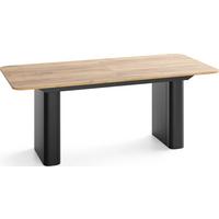 ESSTISCH Riven rechteckig ausziehbar verlängerbar mit Butterfly-Auszug, Eiche Braun 180-276/90/76 cm - Eiche Wotan/Schwarz, Holzwerkstoff/Metall (90/276/76cm) - WFL GROUP