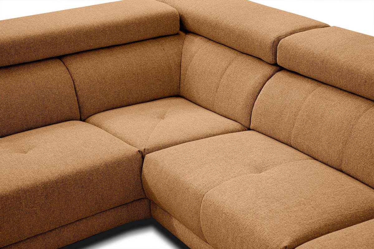 ECKSOFA MORELLO 5-Sitzer, orange - Schwarz/Orange, Holzwerkstoff/Textil (158/269cm) - Wozimo