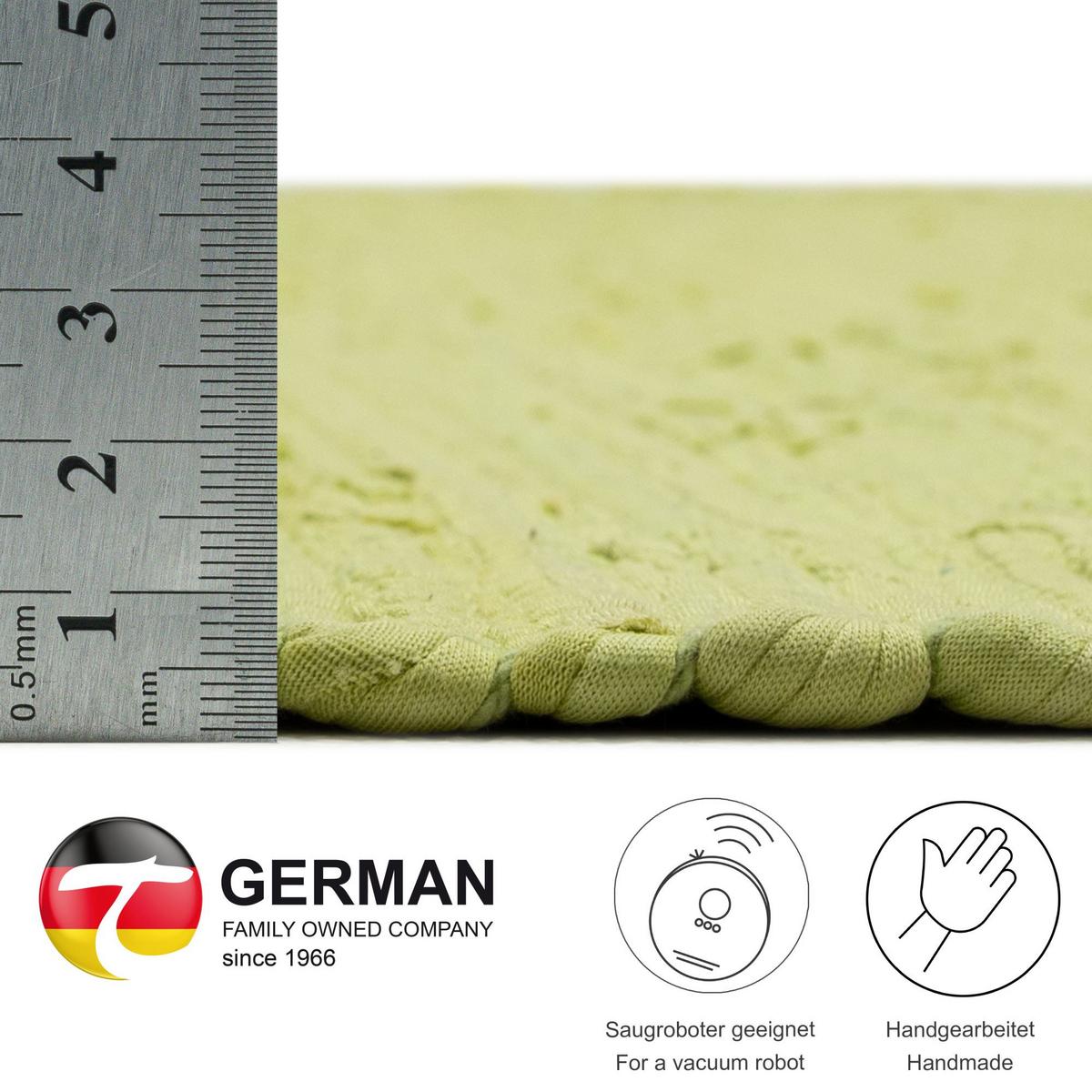 FLECKERLTEPPICH Chindi 60x120 cm - Limette, Textil (60/120cm) - Rug and Roll