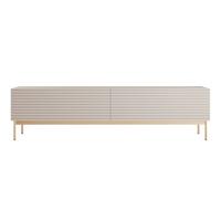 TV-LOWBOARD Linearis Kaschmirgrau 175 cm - Taupe/Goldfarben, Holzwerkstoff/Metall (175/46.2/30cm) - Selsey