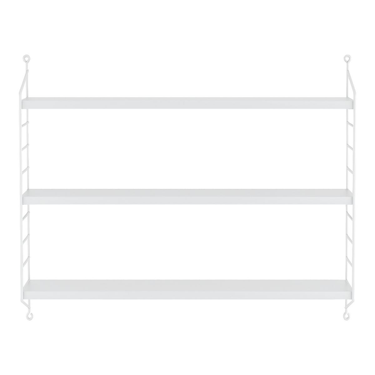 WANDREGAL Strängnäs modular - Weiß, Metall (60/50/15cm) - [en.casa]
