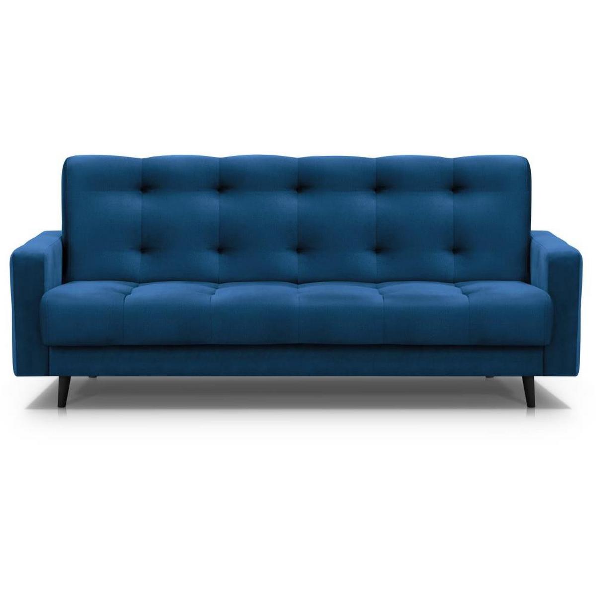 3-SITZER Schlafsofa Nancy Bis dunkelblau - Dunkelblau, Holz/Textil (220/89/93cm) - Beautysofa