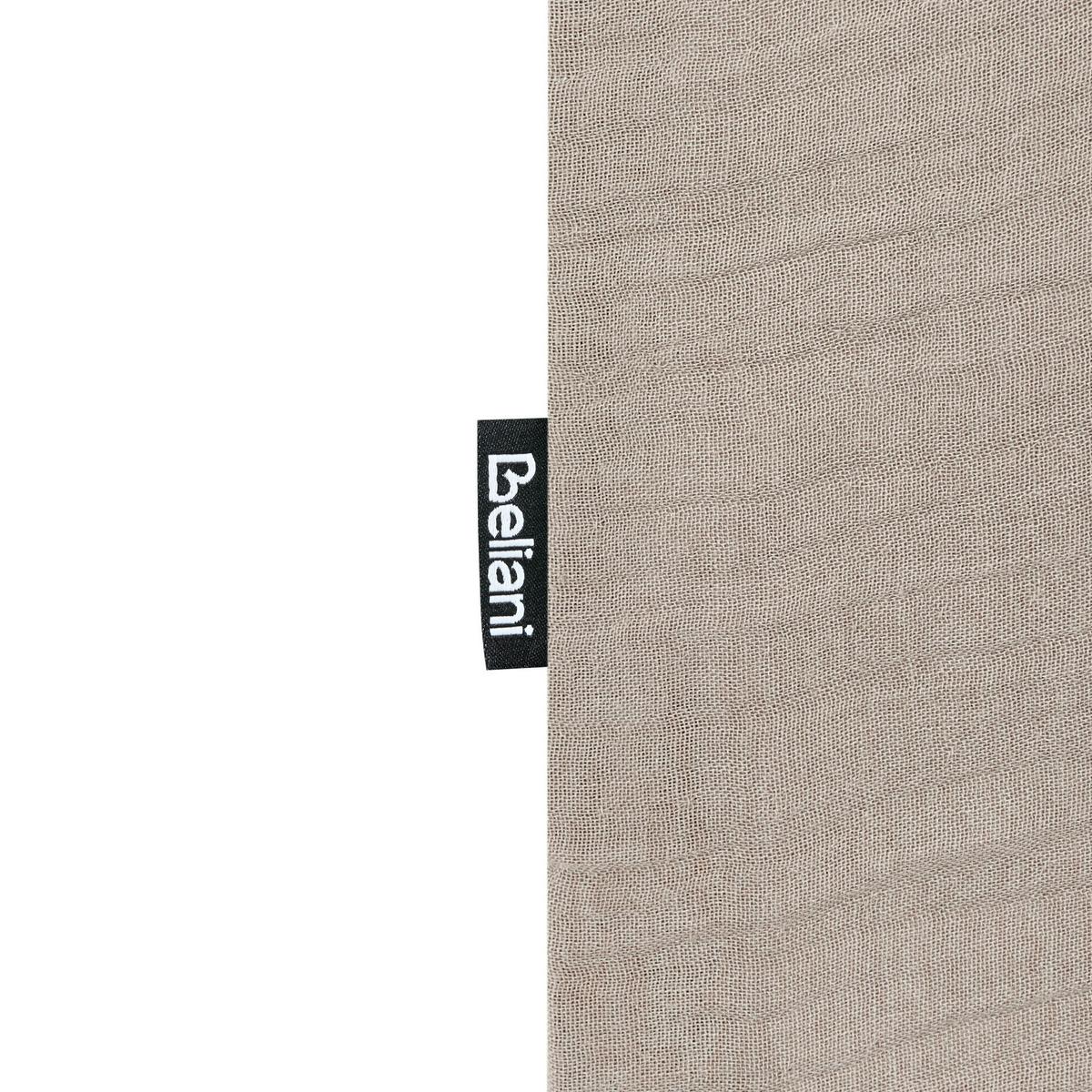 BETTWÄSCHE-SET 200/200 cm Baumwollmusselin Taupe Sumner - Taupe, Textil (200/200cm) - Beliani