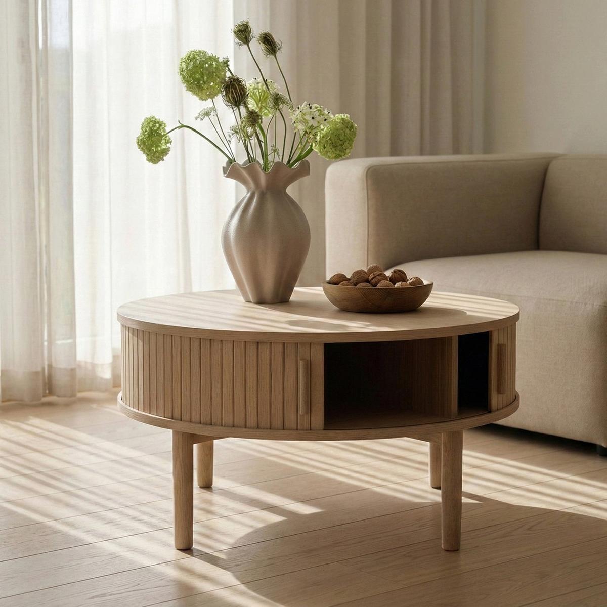 COUCHTISCH Meta 85 cm - Beige, Holz/Holzwerkstoff (85/85/45cm) - Selsey