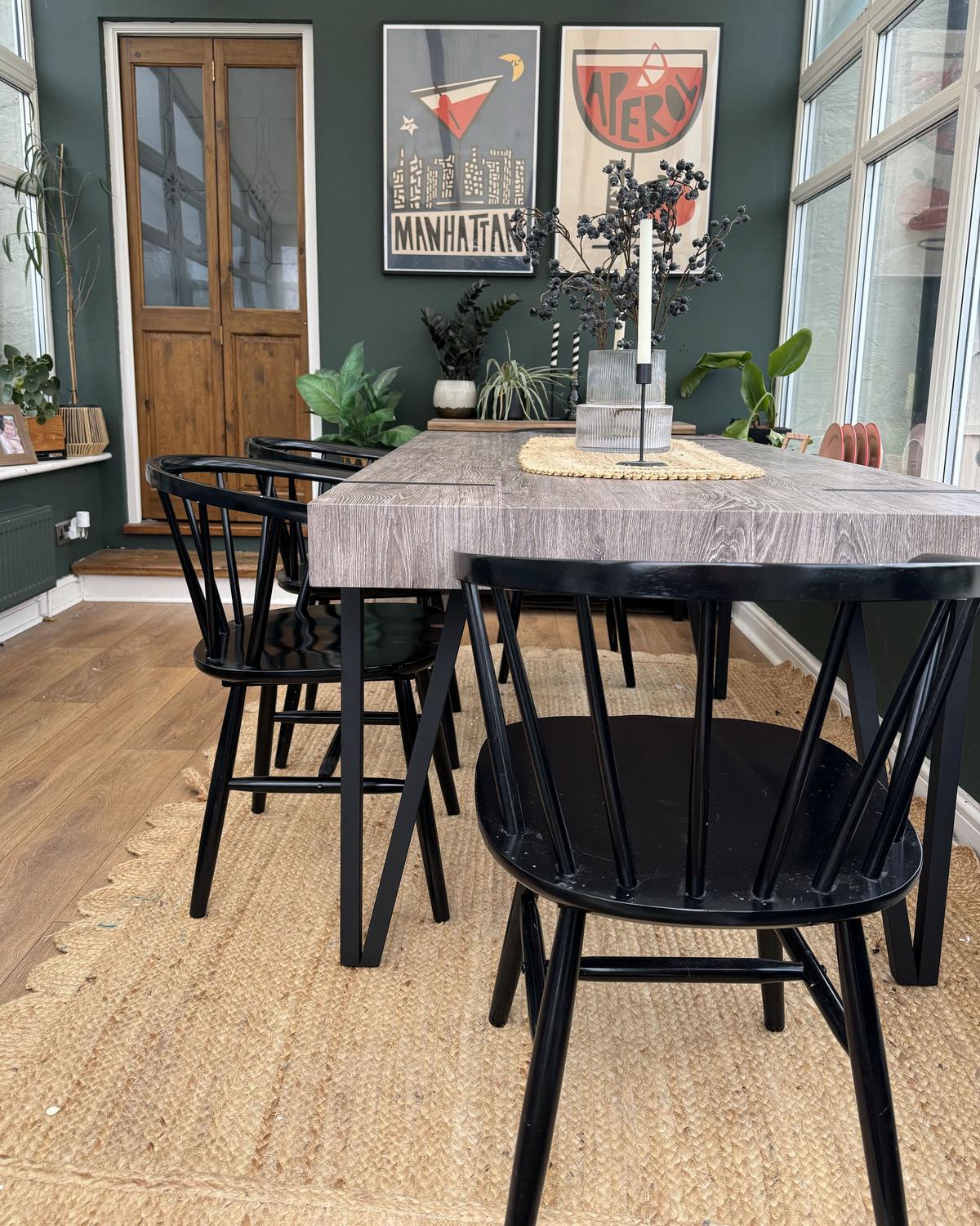 ESSTISCH 180/90/75 cm Dunkelbraun, Schwarz Rechteckig Adena - Dunkelbraun, Holzwerkstoff (180/90/75cm) - Beliani