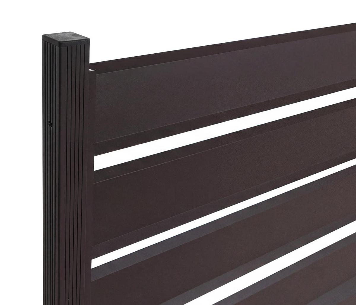 BEET MIT RANKGITTER Dunkelbraun - Dunkelbraun, Metall (90/158/75cm) - MCW