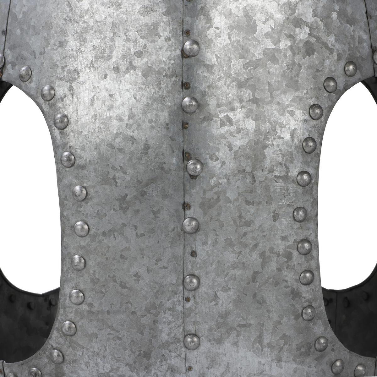 BEISTELLTISCH rund Ø38x43 cm Silber aus Metall - Grau, Metall (43/38/43cm) - WOMO-DESIGN