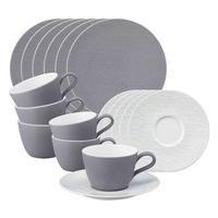 KAFFEESERVICE Life Fashion Elegant Grey 18-tlg. - Grau, Keramik (2/2/2cm) - Seltmann Weiden
