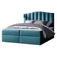 BOXBETT Lindos - H3 - Türkis, Holz (160/200cm) - MIRJAN24