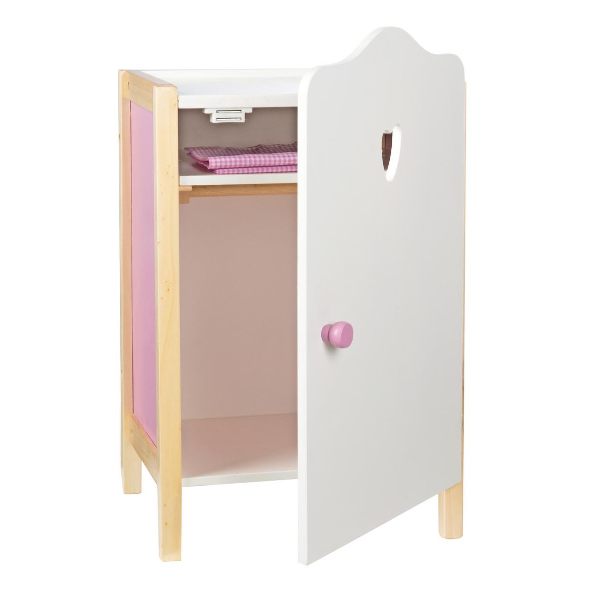 PUPPENKLEIDERSCHRANK Scarlett - Multicolor, Holzwerkstoff (29.5/52/26cm) - Roba