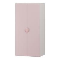 KINDERKLEIDERSCHRANK Sandnes II. - Weiß/Rosa, Holzwerkstoff (40/123/60cm) - [en.casa]