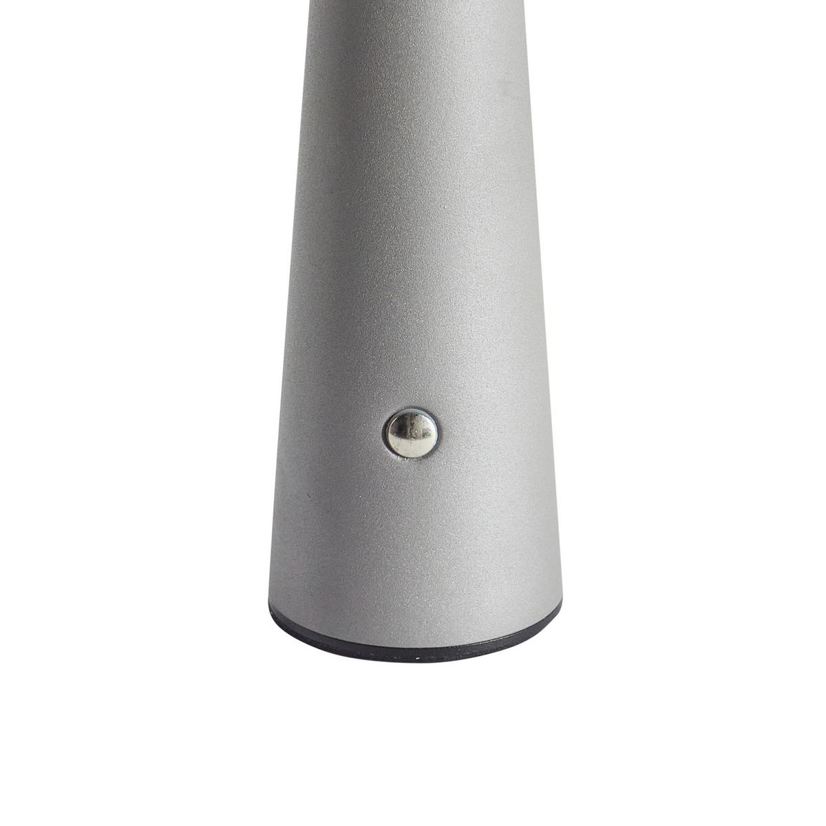 LED-TISCHLEUCHTE Grau/Weiß/Schwarz Agusan - Schwarz/Weiß, Metall (14/14/25cm) - Beliani