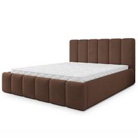 POLSTERBETT ATTORA Q 140x200 cm mit Bettkästen - Braun - Braun, Holz (140/200cm) - MASSENO