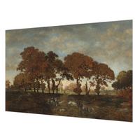 FOTOTAPETE 152x104 cm - Idyllische Landschaft - Weiß, Textil (152/104cm) - Wallfluent