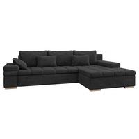 ECKSOFA Bangkok, Seite: Rechts - Anthrazit/Silberfarben, Holz/Textil (310/175cm) - MIRJAN24