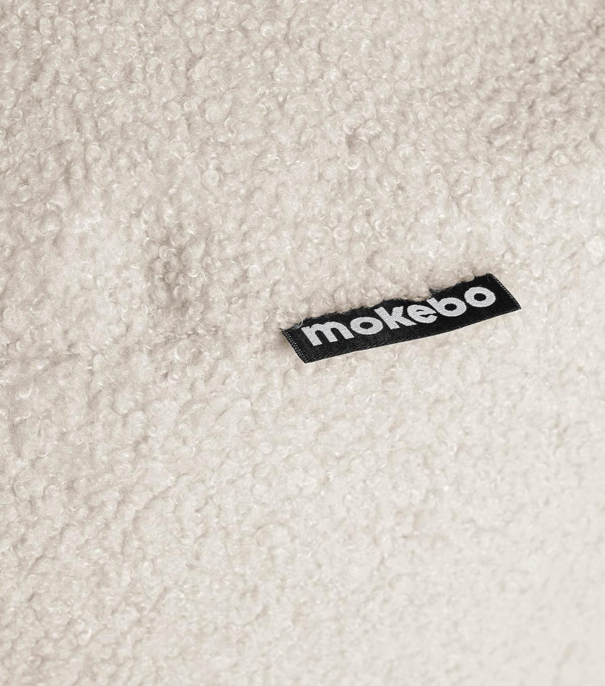 POUF Bouclé Mochi - Beige, Textil (50/30/50cm) - Mokebo