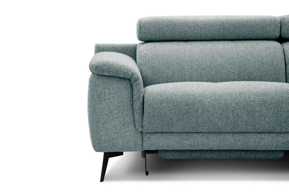 ECKSOFA FIERO 5-Sitzer mit 1 Relaxfunktion, mintgrün - Mintgrün, Holzwerkstoff/Textil (290/228cm) - Wozimo