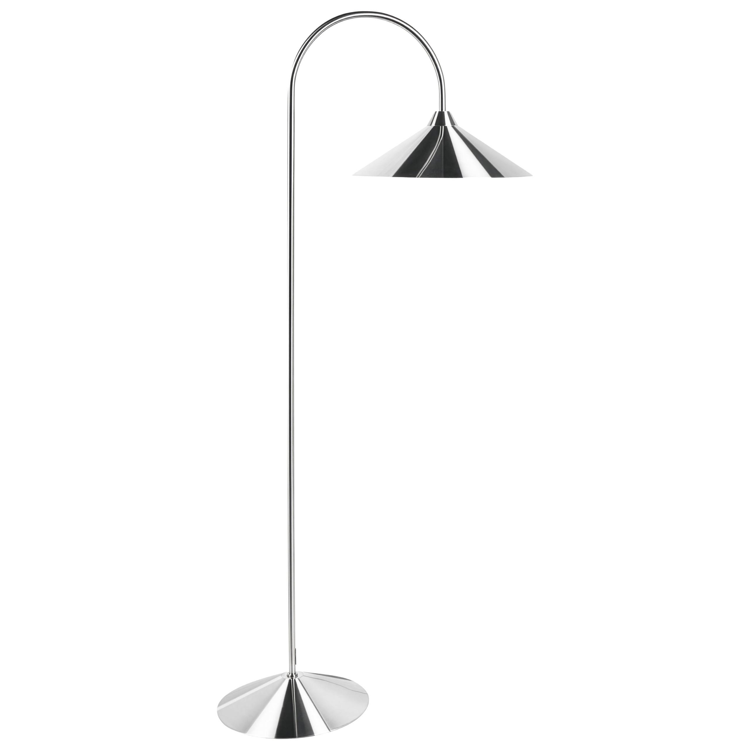 STEHLAMPE Silber Savegre - Silberfarben, Metall (40/66/150cm) - Beliani