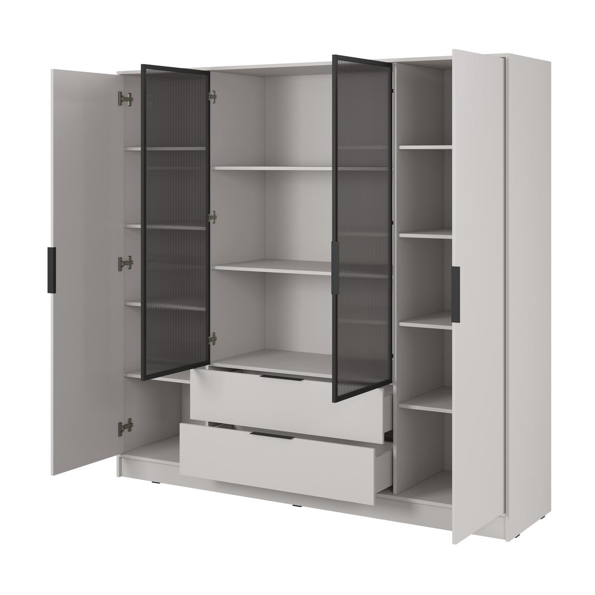 DREHTÜRENSCHRANK CATERINA 206/200/51 cm 4-türig Kaschmir - Kaschmir, Holzwerkstoff (206/200/51cm) - MASSENO
