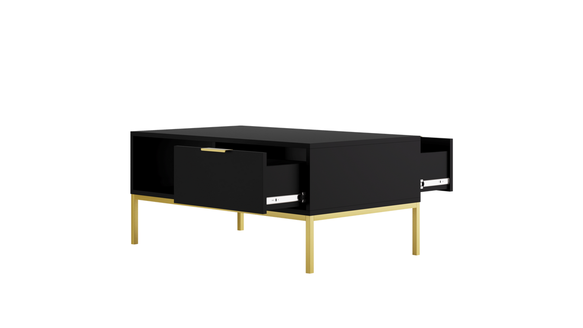 COUCHTISCH Austin 60/45/100 - Goldfarben/Schwarz, Holzwerkstoff (100/60/45cm) - RAUMHIRSCH FURNITURE