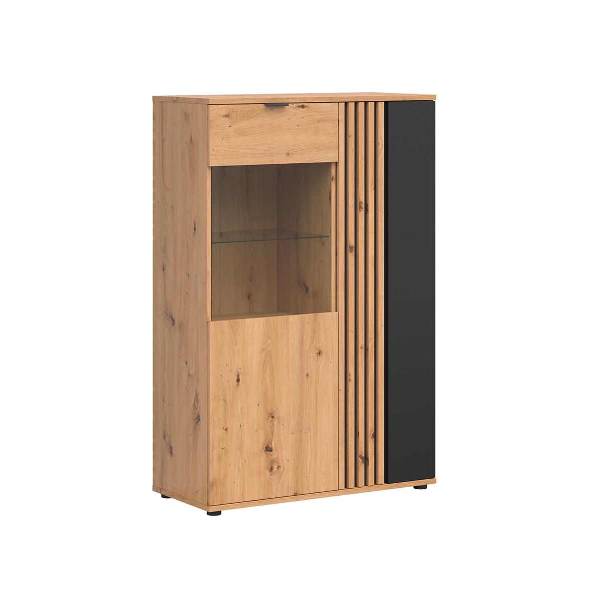 GESCHIRRSCHRANK Ezra Holz - Braun, Holzwerkstoff (90/137/40cm) - Petits-meubles