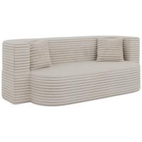 3-SITZER SOFA OVELA Beige Cord - Beige, Textil (200/70/100cm) - MKS