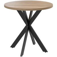 ESSTISCH MDF Stahl Braun - Schwarz/Braun, Holzwerkstoff/Metall (75/75/75cm) - HOMCOM