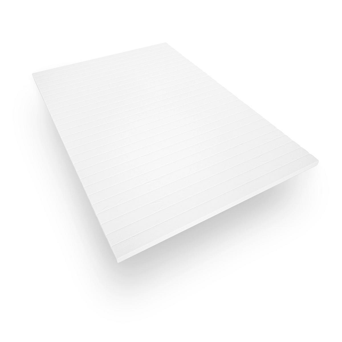 GEL TOPPER 160x200 cm – Matratzenauflage 5 cm für Druckentlastung, atmungsaktiver Matratzentopper mit Mikrofaserbezug - Weiß, Textil (160/200cm) - Mister Sandman