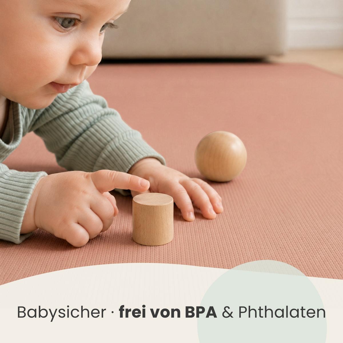 SPIELMATTE ab Null - 90 cm Baby Puzzlematte Rosa - Rosa, Kunststoff (30/30cm) - Littletom